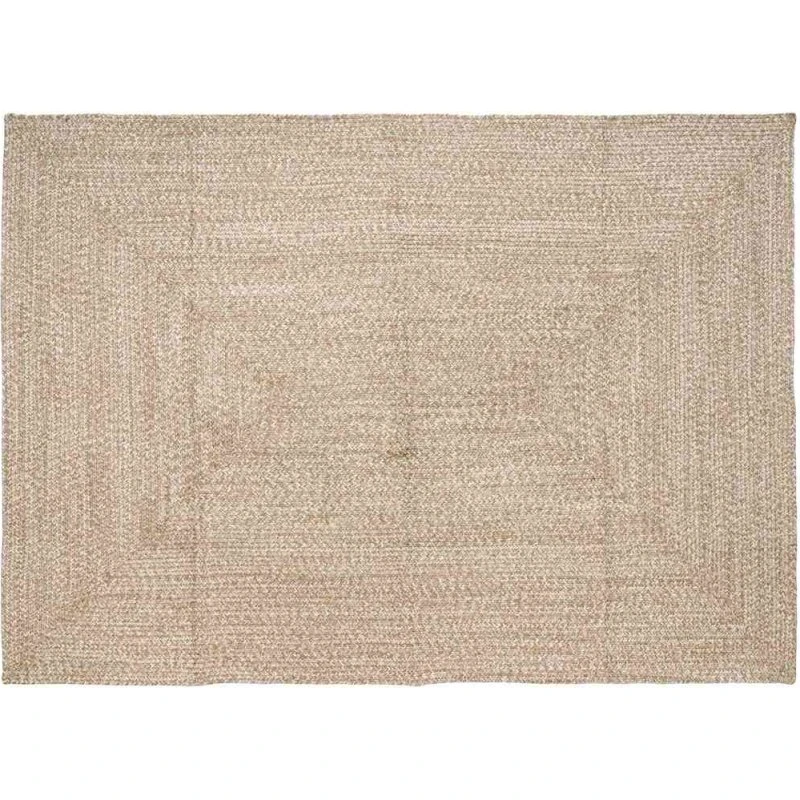 Jute områder tæppe 240x340 cm - natur/hvid