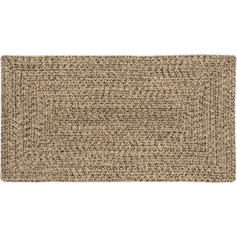 Juteområdetæppe 60x110 cm - Natur & Sort