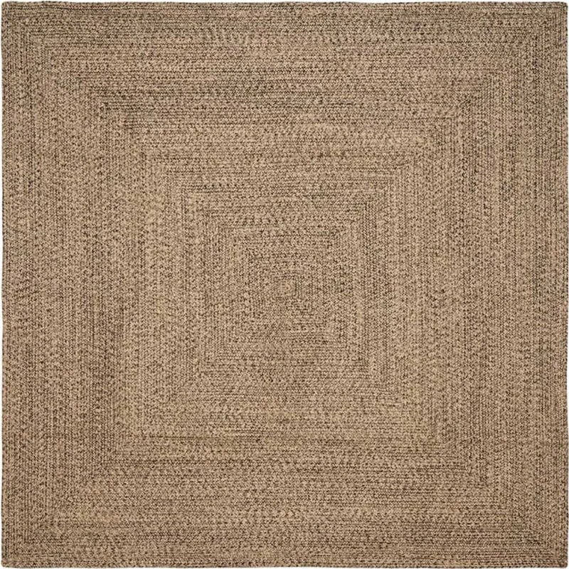Jutetæppe 300x300 cm – natur/sort