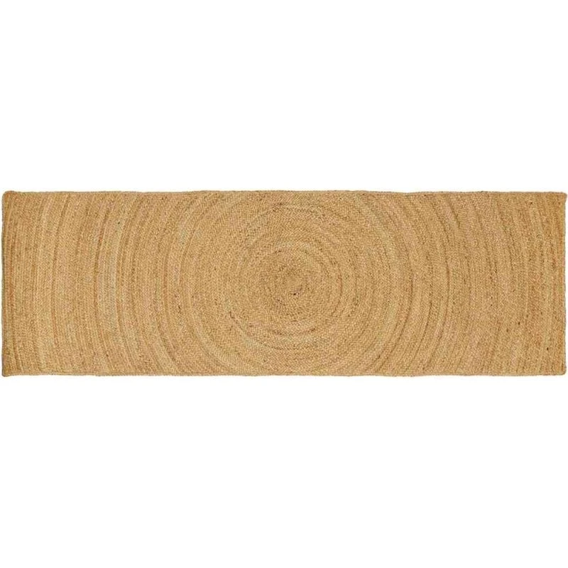 Jute løber tæppe 80x250 cm - brun, håndlavet