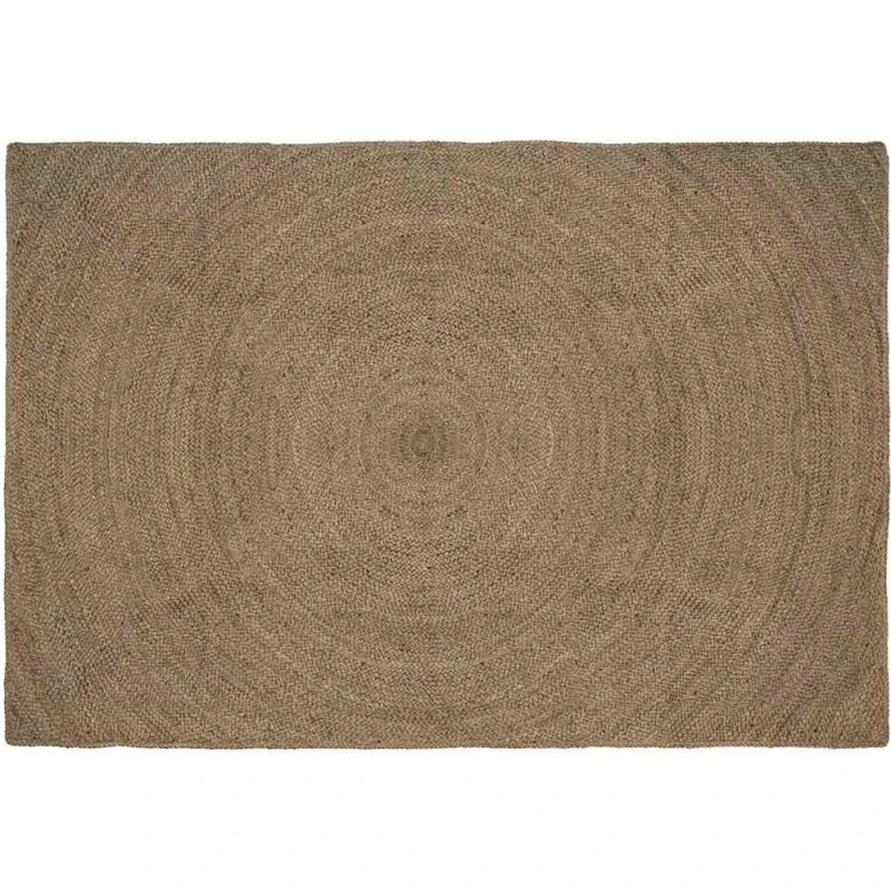 Jute tæppe rektangulært 160x230 cm – grå, håndlavet