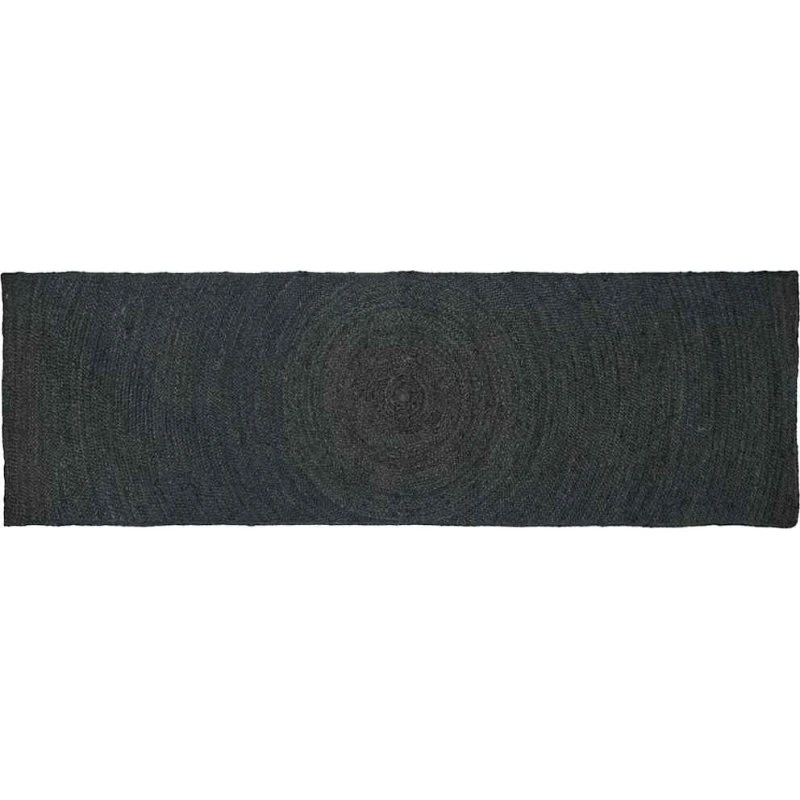 Mørkegråt jute-tæppe rektangulært 80x200 cm
