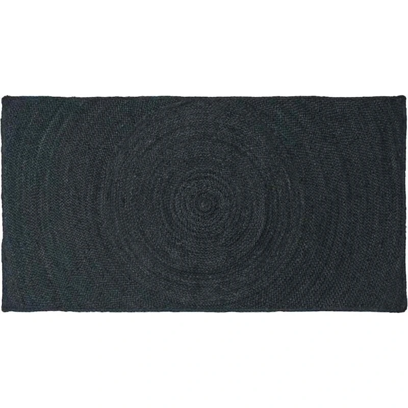 Jute-tæppe rektangulært 100x200 cm - mørkegrå