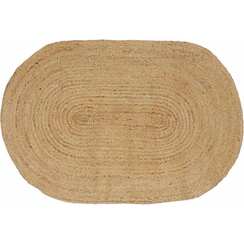 Jute område­tæppe oval 122x183 cm – natur