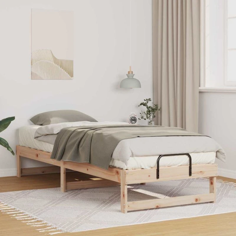 Sengestel i massivt fyrretræ 80x200 cm - Brun