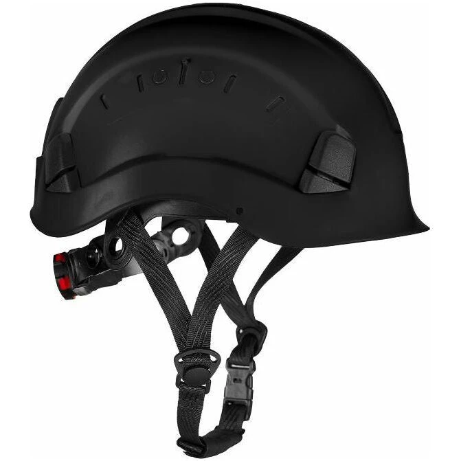 HelmIQ sikkerhedshjelm med hagerem, ventileret, justerbar 53–63 cm