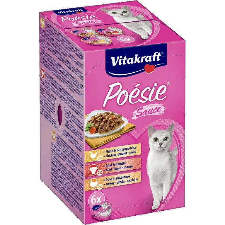 Vitakraft Poésie 6x85 g vådfoder – kylling, kalkun & okse