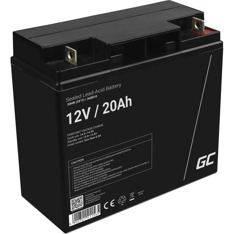 Green Cell AGM10 12V 20Ah AGM UPS-batteri