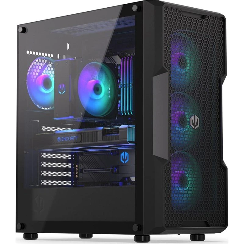 ENDORFY Regnum 400 ARGB ATX, sort med hærdet glas