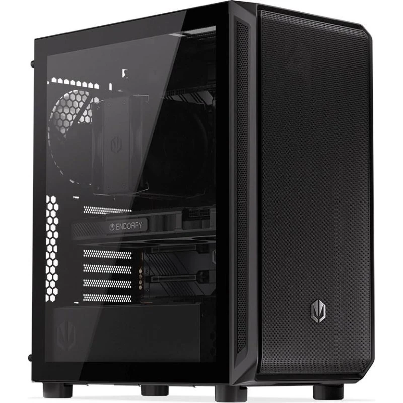 Endorfy Arx 500 Air ATX Mid Tower, sort med hærdet glas