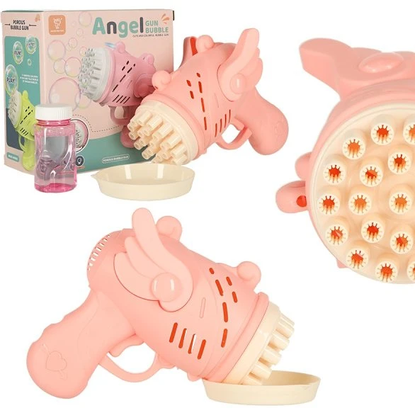 Sæbeboblepistol med vinger - Pink