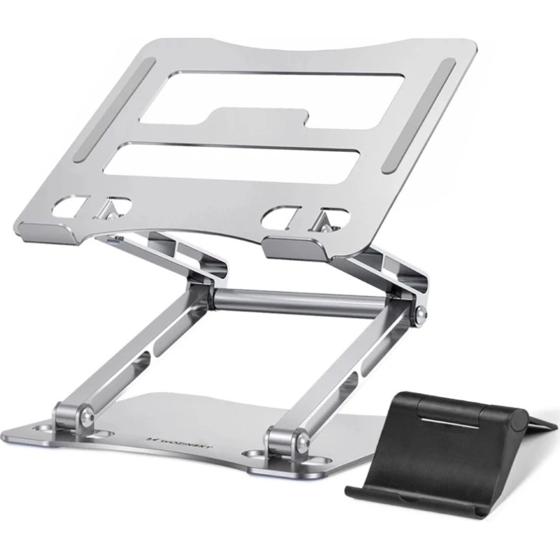 Wozinsky WRS-CPY75DSS Aluminum Laptop- og Tabletstøtte med Mobilstander – Sølv