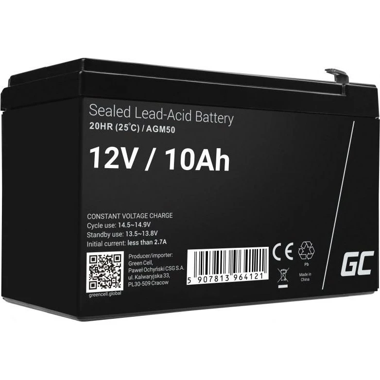 Green Cell AGM50 12 V 10 Ah AGM Batteri