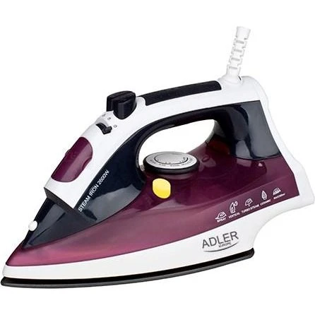 Adler AD 5022 Damp- og Tørstrygjern, Keramisk Sål, 2.200 W, Lilla