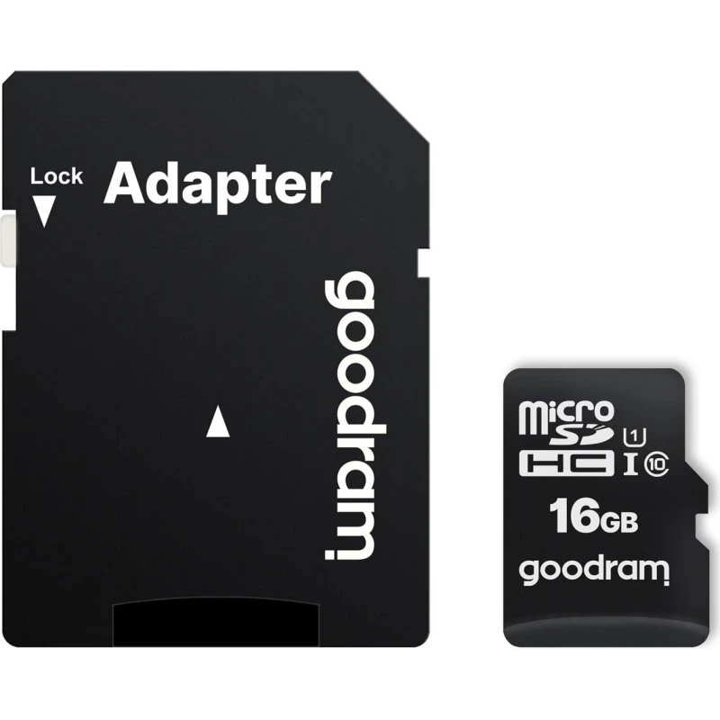 Goodram M1AA MicroSDHC 16 GB UHS-I Class 10 med SD-adapters