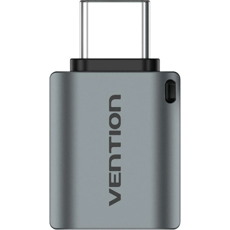 Vention CDQH0 USB-A til USB-C adapter, grå aluminium, USB 3.2, 5 Gbit/s
