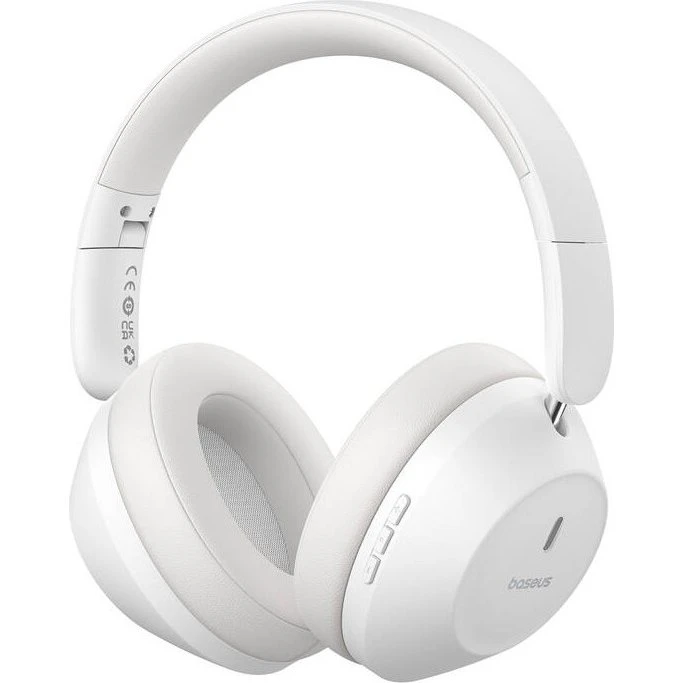 Baseus Bass 30 Max Trådløse Høretelefoner, Hvid, 50 Timer