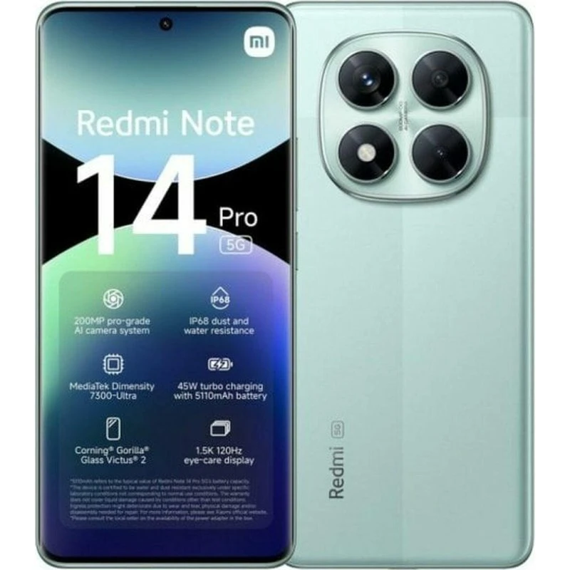 Xiaomi Redmi Note 14 Pro 5G 8/256 GB Grøn