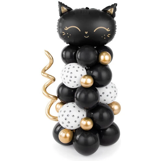 PartyDekor Ballonbuket Sort Kat 83x140 cm DIY-sæt