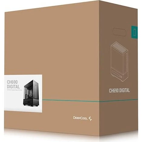 DeepCool CH690 Digital - Midtower Kabinet med Glas Sidepanel og LCD-skærm