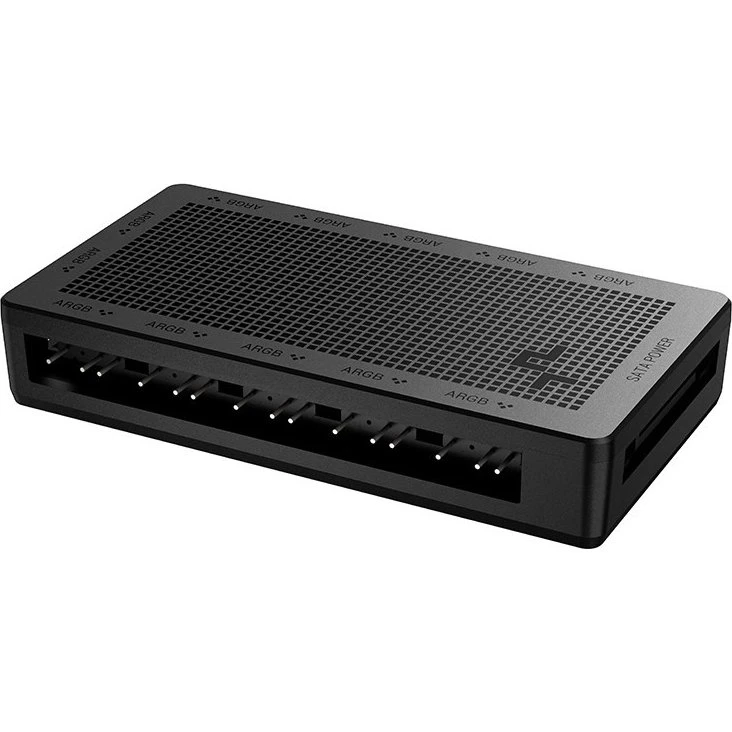 DeepCool SC700 RGB LED-lyshub, 12-port, sort