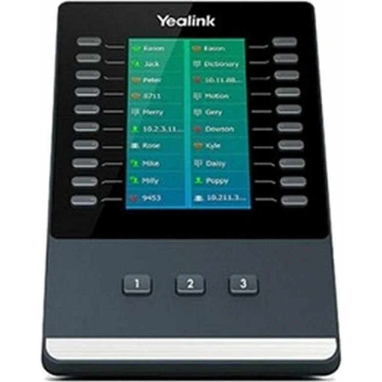 Yealink EXP50 IP-udvidelsesmodul, Sort/Grå, 4,3" LED, 23 knapper
