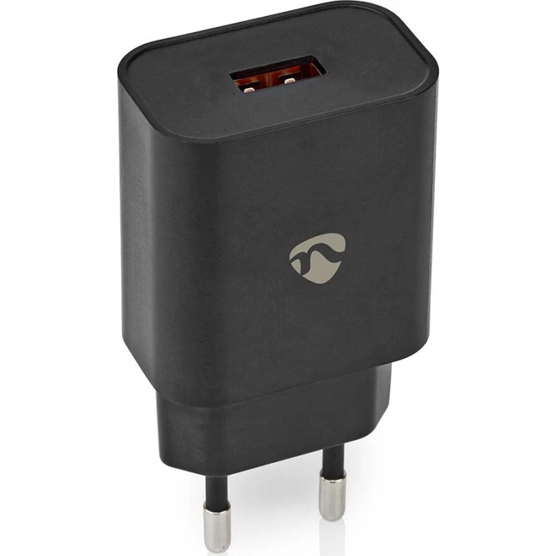 Nedis WCQC302ABK Vægoplader 18 W Quick Charge 3.0 USB-A Sort