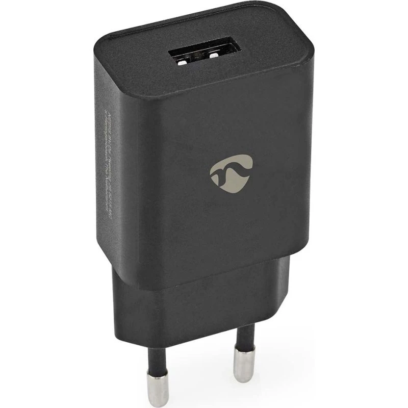 Nedis Vægoplader 12 W, USB-A, 2,4 A, Sort