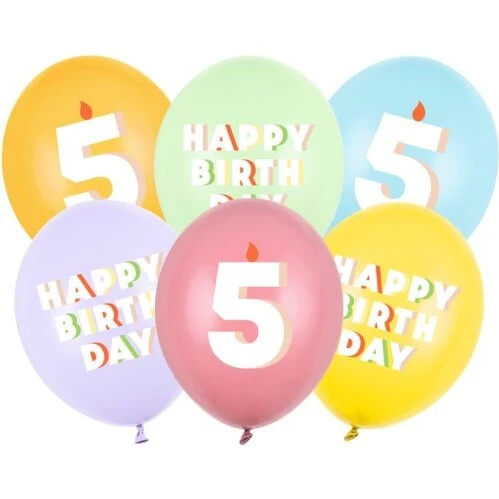 Latexballoner Pastel 30 cm, 6 stk – Miljøvenlige