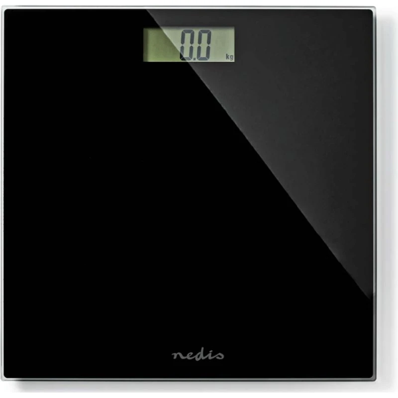 Nedis PESC500BK Personvægt, Sort, Hærdet Glas, 150 kg