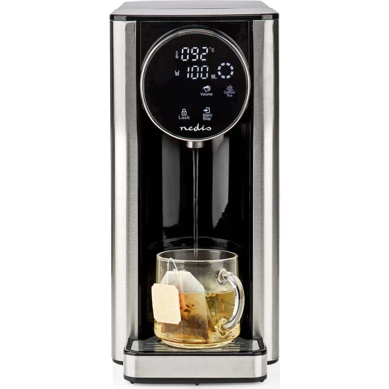 Nedis Varmtvandsdispenser 2600 W, 2,7 l, Aluminium/Sort