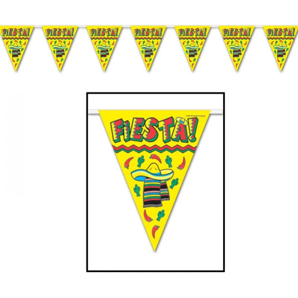 Fiesta! Vimpelbanner 12 flag 11" x 12' (all-weather)