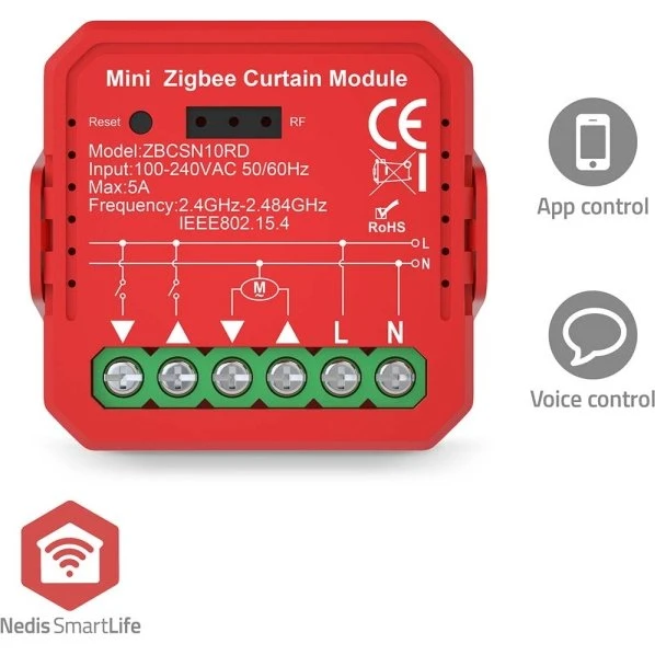 Nedis SmartLife Zigbee 3.0 Smart Afbryder 1000 W | Terminalforbindelse | App-styring