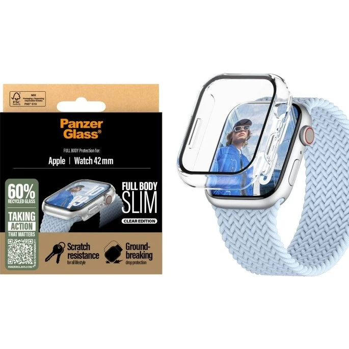 PanzerGlass Skærmbeskytter Apple Watch 10 41mm Fullbody Slim Transparent