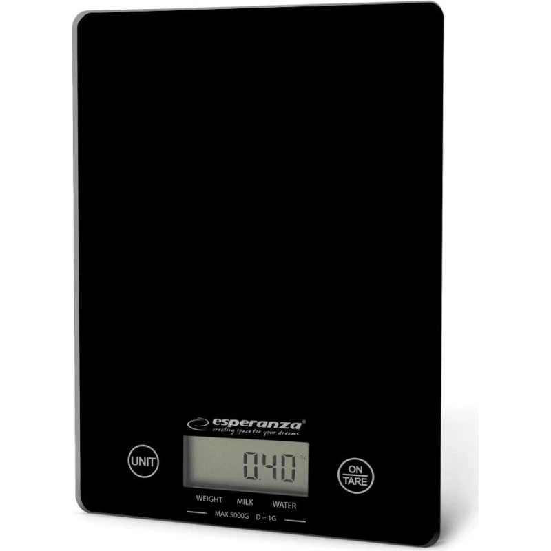 Esperanza EKS002K Digital Køkkenvægt, Sort, 5 kg
