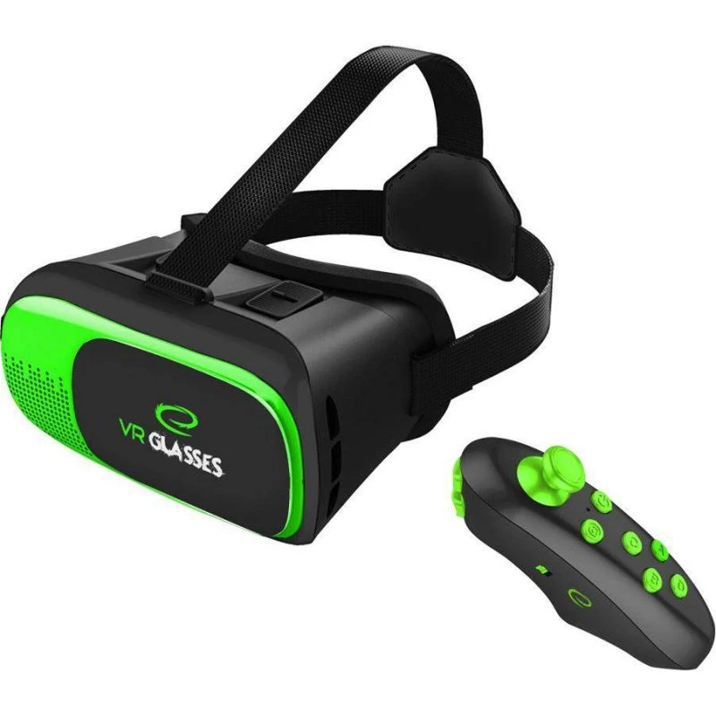 Esperanza VR-briller 3D med fjernbetjening, grøn/sort