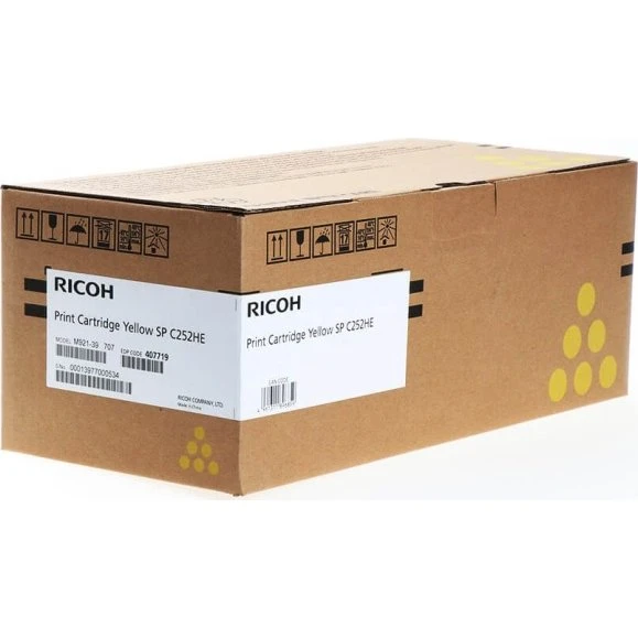 Ricoh 407719 Gul Toner, 6.000 sider