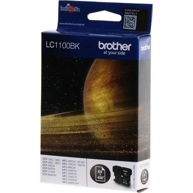 Brother LC1100BK Sort Blækpatron – 450 Sider