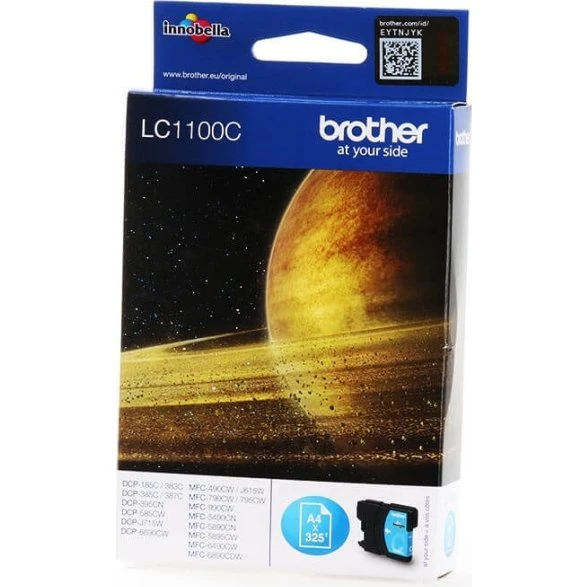 Brother LC1100C Cyan Blækpatron, 325 Sider