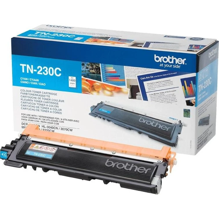 Brother TN-230C Cyan Tonerpatron, Original, 1.400 sider