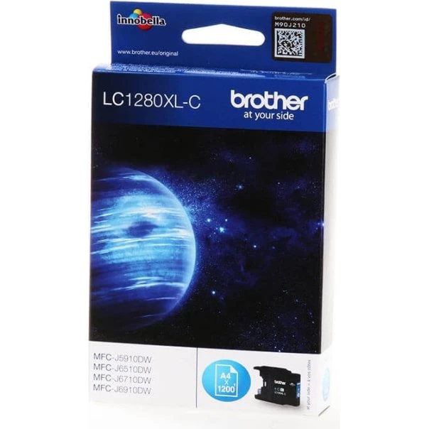 Brother LC1280XLC Cyan Høj Kapacitet, 1.200 sider