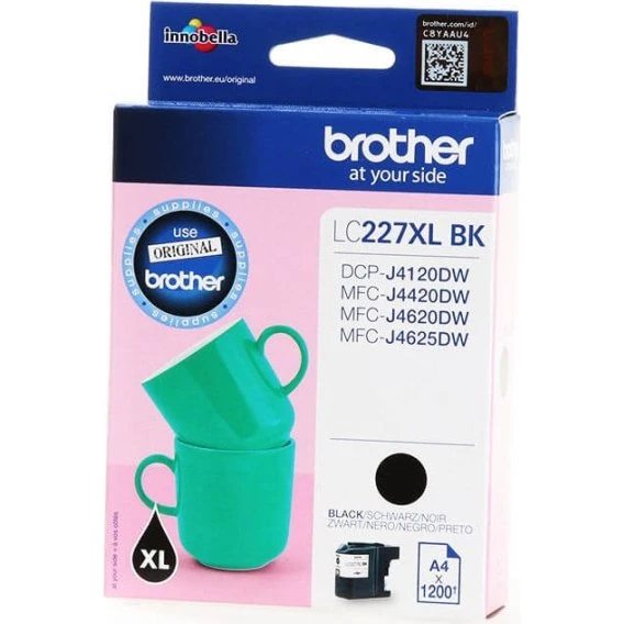 Brother LC227XLBK Sort Høj Kapacitet, 1.200 Sider