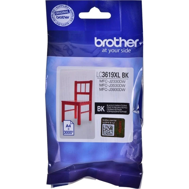 Brother LC3619XLBK Sort Høj Kapacitet 3000 Sider