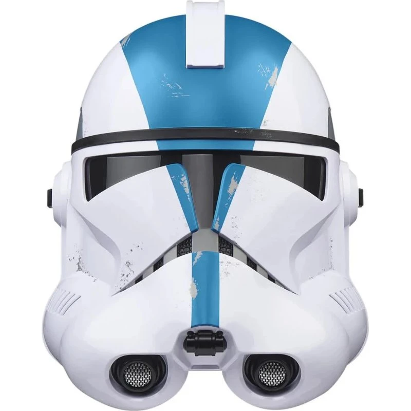 Star Wars The Black Series Clone Trooper (501st Legion) Elektronisk Hjelm – Hvid/Orange