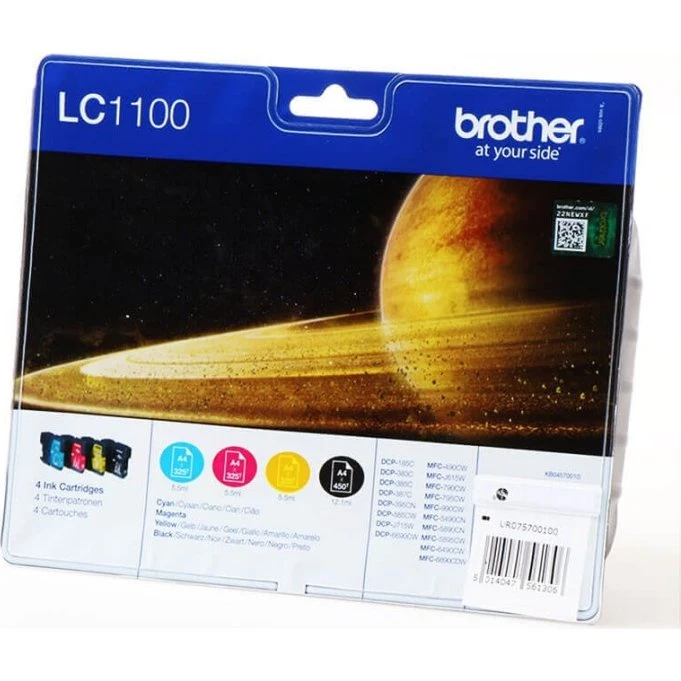 Brother LC1100 Value Pack Sort, Cyan, Magenta, Gul