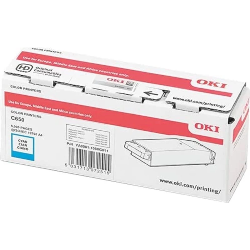 OKI C650 Cyan Tonerpatron (Original)