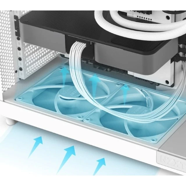 NZXT H6 Flow ATX Midi-Tower, Sort med Panoramavindue