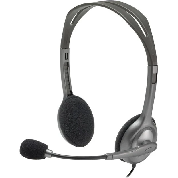 Logitech H110 Kabeltilsluttet Headset med Mikrofon - Sort/Grå