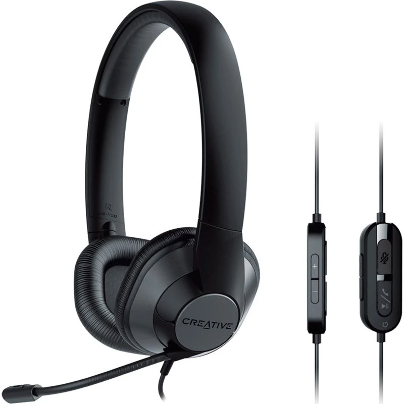 Creative ChatMax HS-720 USB Kablet Høretelefoner Sort