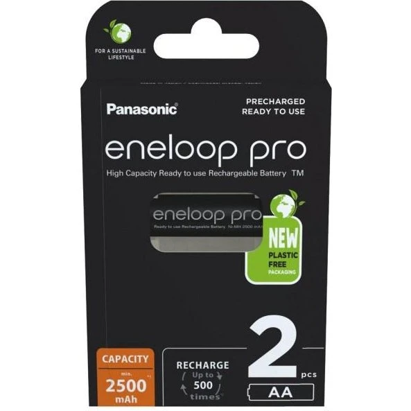 Panasonic Eneloop Pro AA 2500 mAh 2 stk